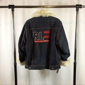 2 in 1 Ralph Lauren denim w/ faux fur inside